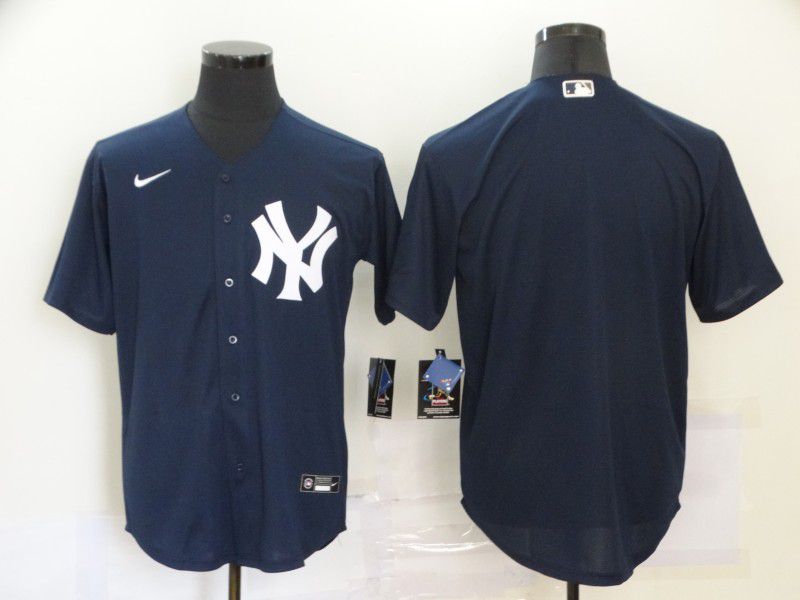Men New York Yankees Blank Blue 2020 MLB Game Jerseys->kansas city royals->MLB Jersey